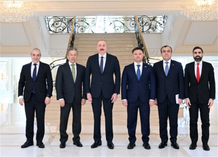 Президент Ильхам Алиев принял руководителей компаний «Татнефть», «КазМунайГаз» и «Узбекнефтегаз»