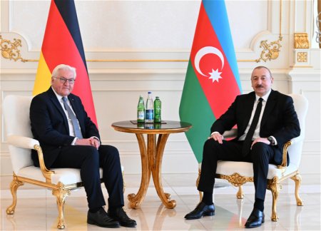 Состоялась встреча Президента Азербайджана Ильхама Алиева с Президентом Германии Франком-Вальтером Штайнмайером один на один