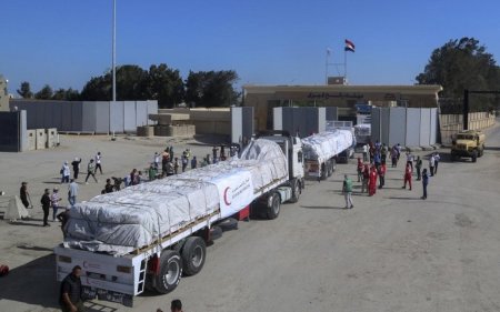 В Газе грузовик с гуманитарной помощью опрокинули на толпу людей, погибли 20 человек