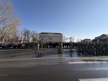 В Шуше прошел военный марш ко Дню Победы