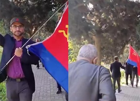 Задержаны лица, размахивавшие флагами СССР в Баку