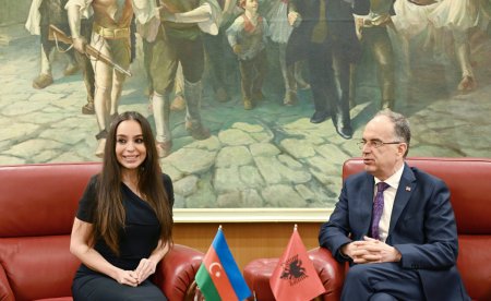 Лейла Алиева встретилась в Тиране с Президентом Албании Байрамом Бегаем