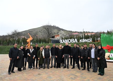 Ильхам Алиев и первая леди Мехрибан Алиева в Ходжавенде