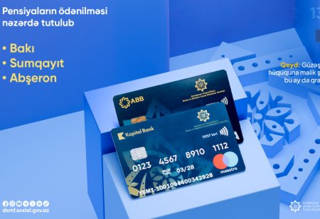 Завтра будут выплачены пенсии за нынешний месяц по Баку, Сумгайыту и Абшерону