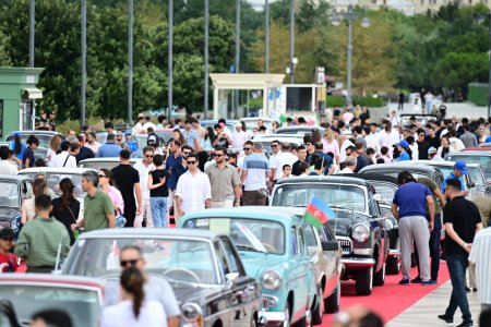 На бульваре проходит выставка классических автомобилей