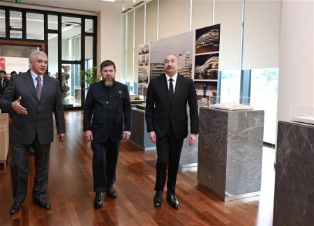 Ильхам Алиев и Рамзан Кадыров посетили «Баку Белый город»